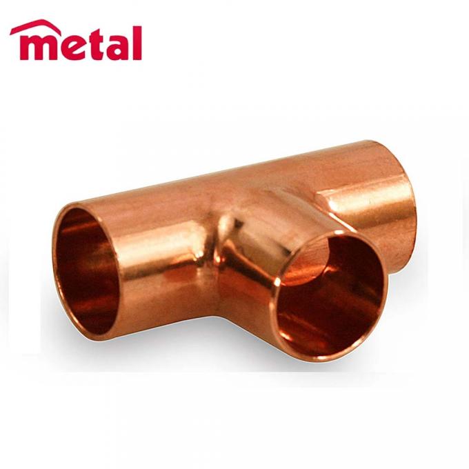 Tembaga Nikel Equal Tee UNS C71500 SMLS Fittings Butt Welding Pipe untuk aplikasi suhu tinggi 0