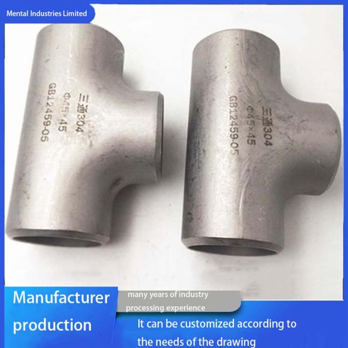 Metal Target RED Tee UNS C71500 SMLS DN 200X100 3X2.5mm Tembaga Nikel Butt Pengelasan Pipa Fittings 5