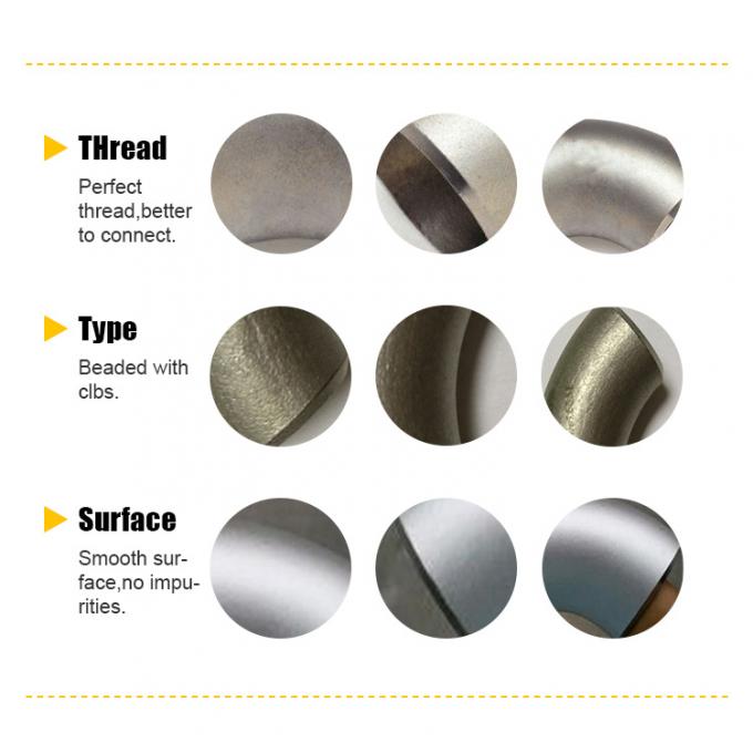 C71500 Fittings pipa Radius panjang tanpa jahitan 90 derajat siku Tembaga Nikel 1