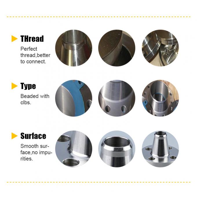 Besi dan Nikel Flanges Slip-On Connector Besi dan Nikel ASTM B466 UNS C70600 Ukuran 1