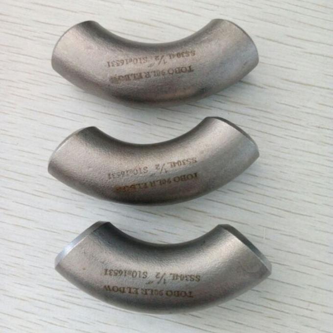 METAL B363-WPT12 SMLS LR BW ASME-B16.9 SCH80 1" Fittings pipa stainless steel 90 Radius panjang derajat siku 0