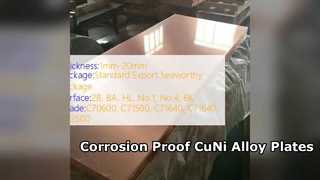 Pelat Paduan CuNi 90 10 dan 70 30 Tahan Korosi