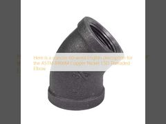 Siku Berulir Tembaga Nikel 1.5D ASTM B466M