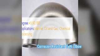 C70600 CuNi 90 Derajat Siku Fitting Tahan Korosi