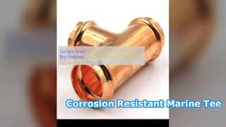 CuNi 90 10 Fitting Tahan Korosi Air Laut Equal Tee