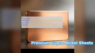Lembaran Nikel Cupro Premium C70600 C71500 Kemasan Layak Laut
