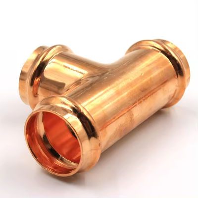 ANSI JIS DIN Standard Copper Nickel Equal Tee, Durable Water Pipe Fitting with Customized Logo