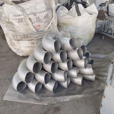 Siku Nikel Tembaga CuNi 70/30 Tekanan Tinggi, Las Butt 90° LR ASME B16.9 untuk Perpipaan Laut