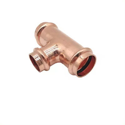 ANSI B16.5 Equal Cushion Tee Copper Press Plumbing Fitting High-Quality Copper Material