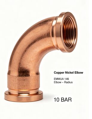 ASTM B466 UNS C70600 Copper Nickel 90/10 Elbow Fittings for Marine Piping