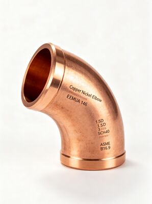 ASTM B466 UNS C70600 Copper Nickel 90/10 Elbow Fittings for Marine Piping
