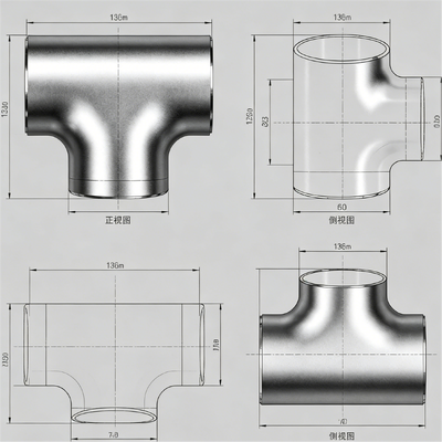 Diskon Besar Cupro Nikel Equal Tee 90/10 C70600 ASME B16.11 Las Berulir/Soket